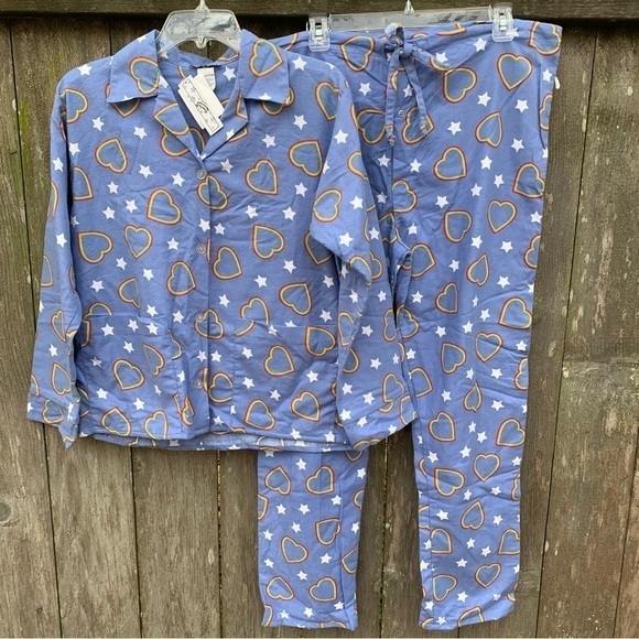 Other - Women’s cotton flannel pajamas long sleeve long drawstring pants fall winter